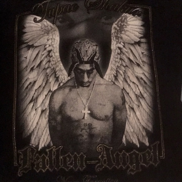 Tupac Shakur Black and Grey T-Shirt Sz. 2XL *EUC - Picture 4 of 5